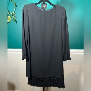 Elegant Black Long Sleeve Dress
